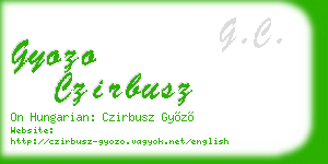gyozo czirbusz business card