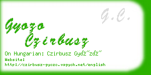 gyozo czirbusz business card